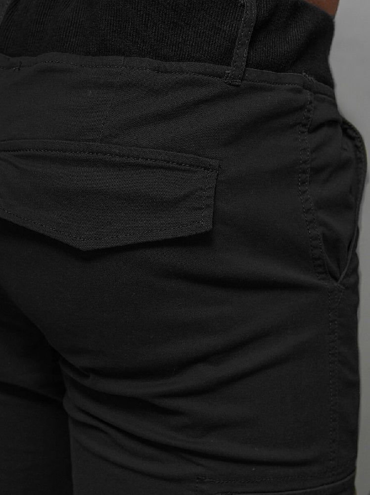 Svart cargobyxa - Herr joggers zoomad
