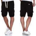 Mjukisshorts svarta cargo shorts