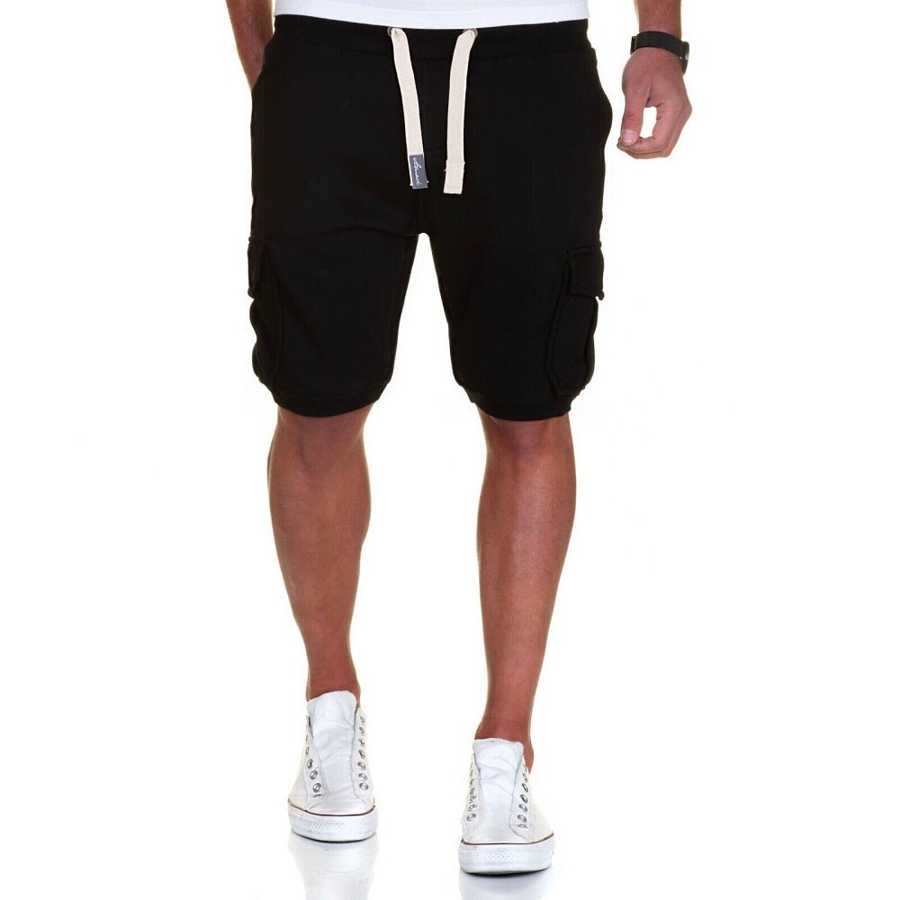 Mjukisshorts svarta cargo shorts herr