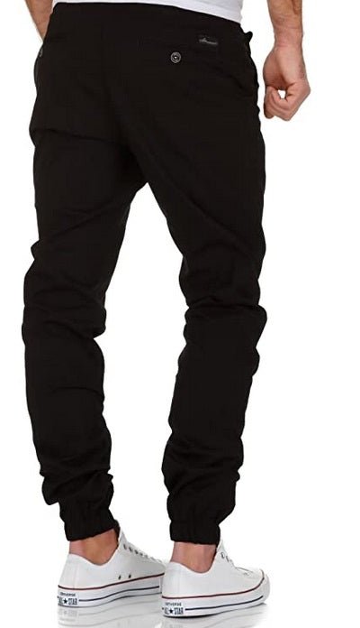 Svarta Herr chinos med stretch