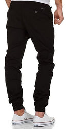 Svarta Herr chinos med stretch