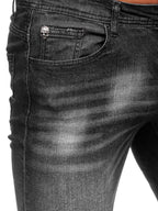 Svarta herrjeans - med stretch - zoom