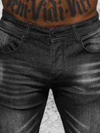 Skuggade jeans - Svarta slim fit herr zoomad