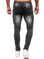 Svarta Jeans med stretch - Herrjeans Regular fit