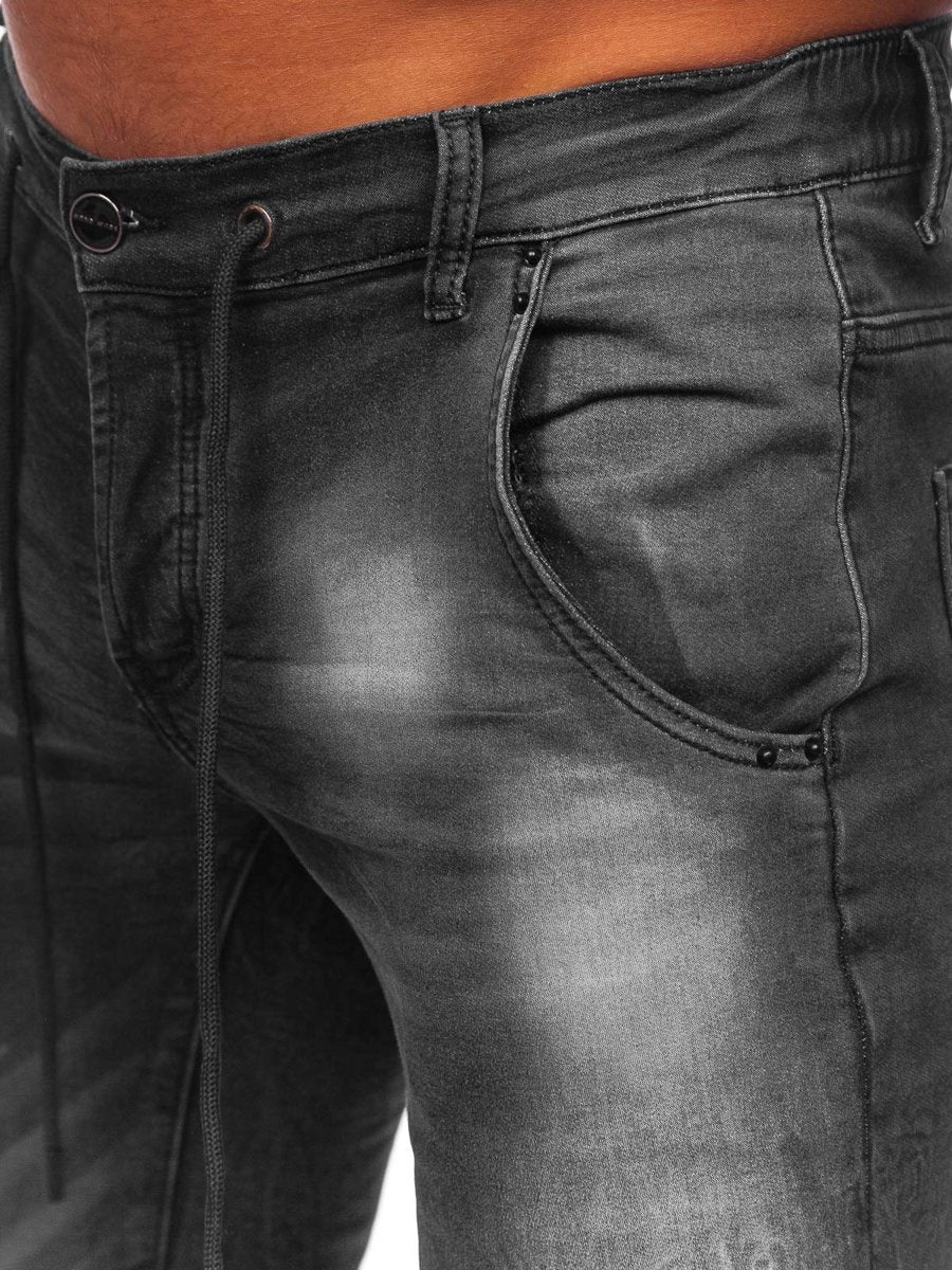 Svarta Jeans med stretch - Herrjeans Regular fit
