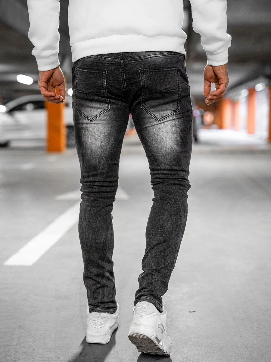Svarta Jeans med stretch - Herrjeans Regular fit