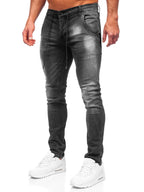 Svarta Jeans med stretch - Herrjeans Regular fit