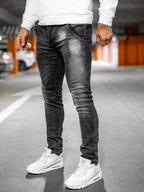 Svarta Jeans med stretch - Herrjeans Regular fit