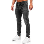 Herrjeans regular fit - Svart slitna