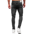 Herrjeans regular fit - Svart slitna bakifrån