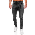Herrjeans regular fit - Svart slitna framifrån