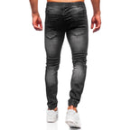 Svarta jeans i joggers modell - Herrjeans bakifrån