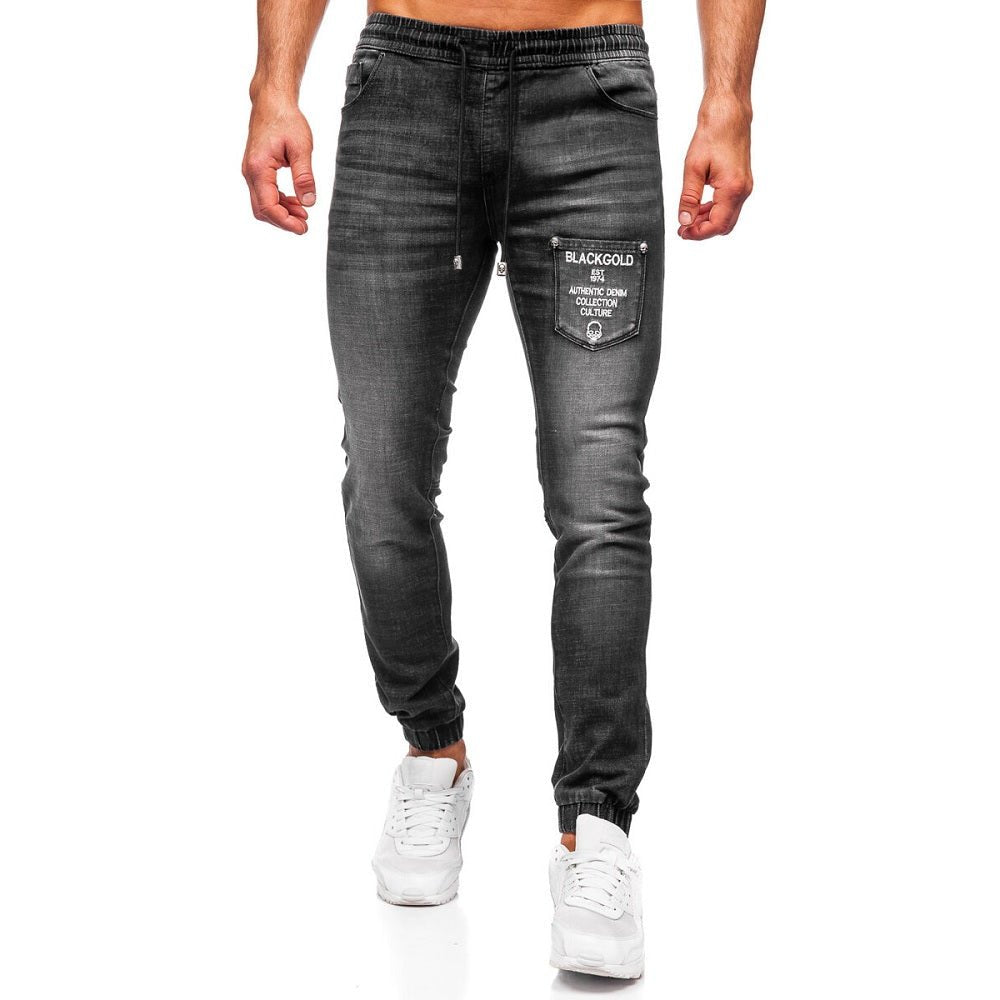 Svarta jeans i joggers modell - Herrjeans