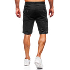 Svarta cargoshorts - Kortbyxor herr bakifrån