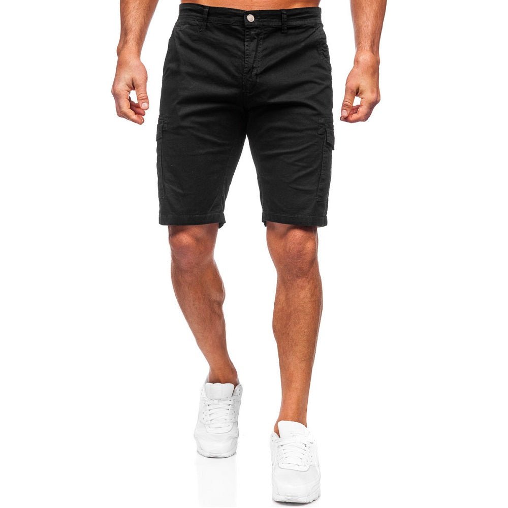 Svarta cargoshorts - Herrkläder framifrån