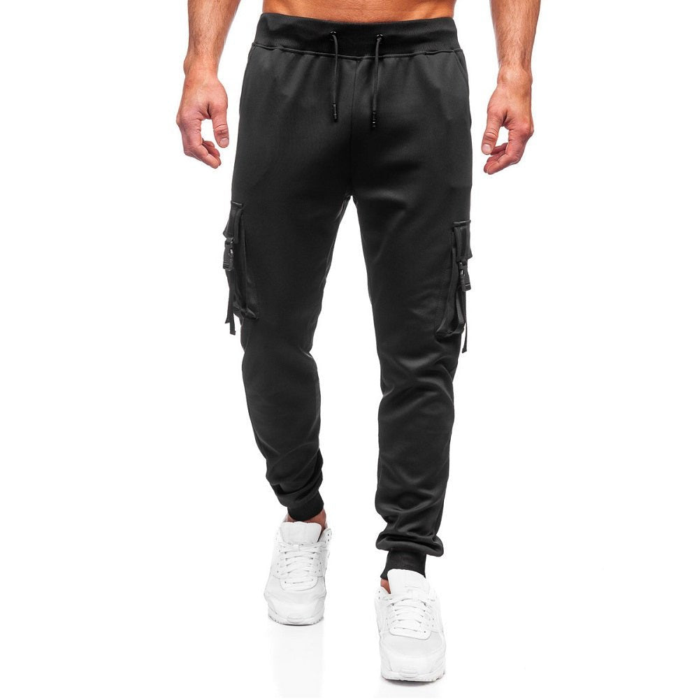Svarta sweatpants i polyester – Herrbyxa