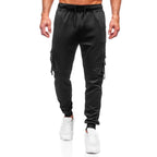 Svarta sweatpants i polyester – Herrbyxa