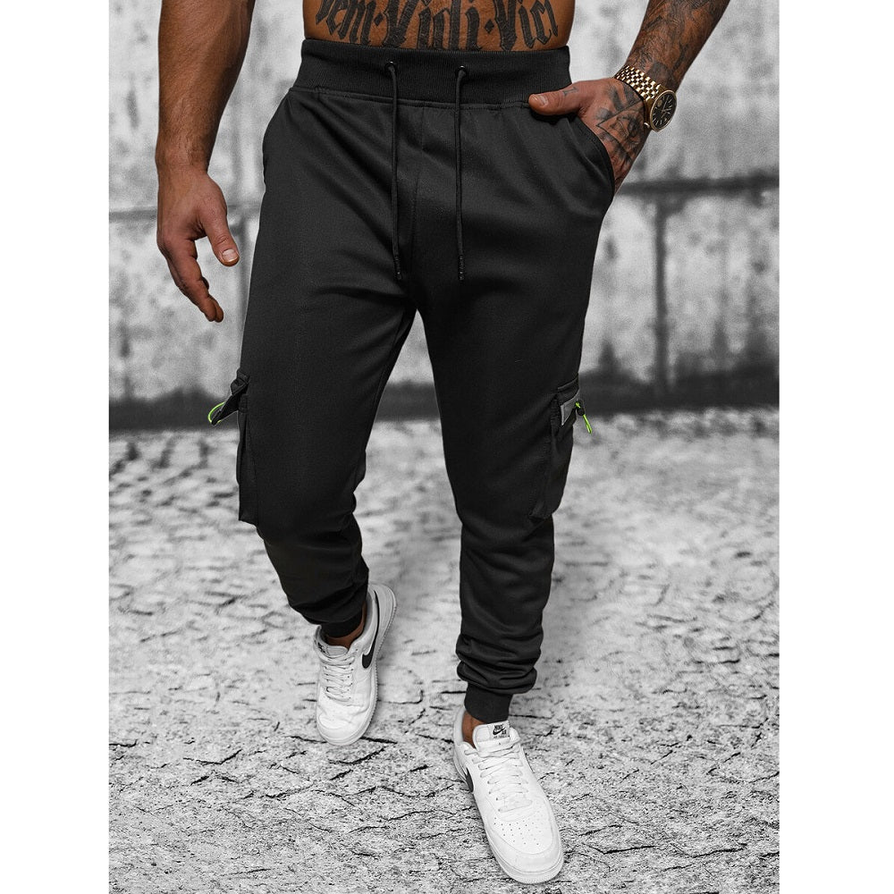 Svarta sweatpants - mjukisbyxa herr framifrån