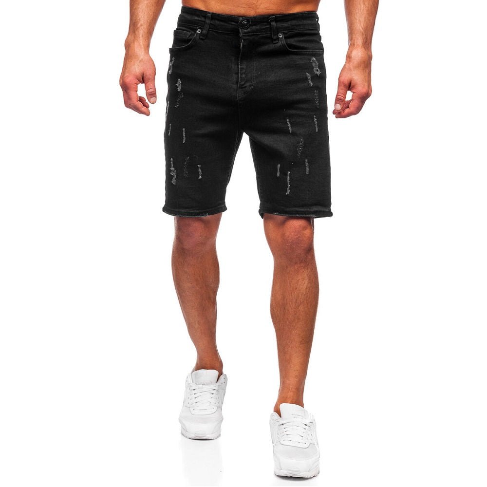 Svarta jeansshorts -Trendslitna herr