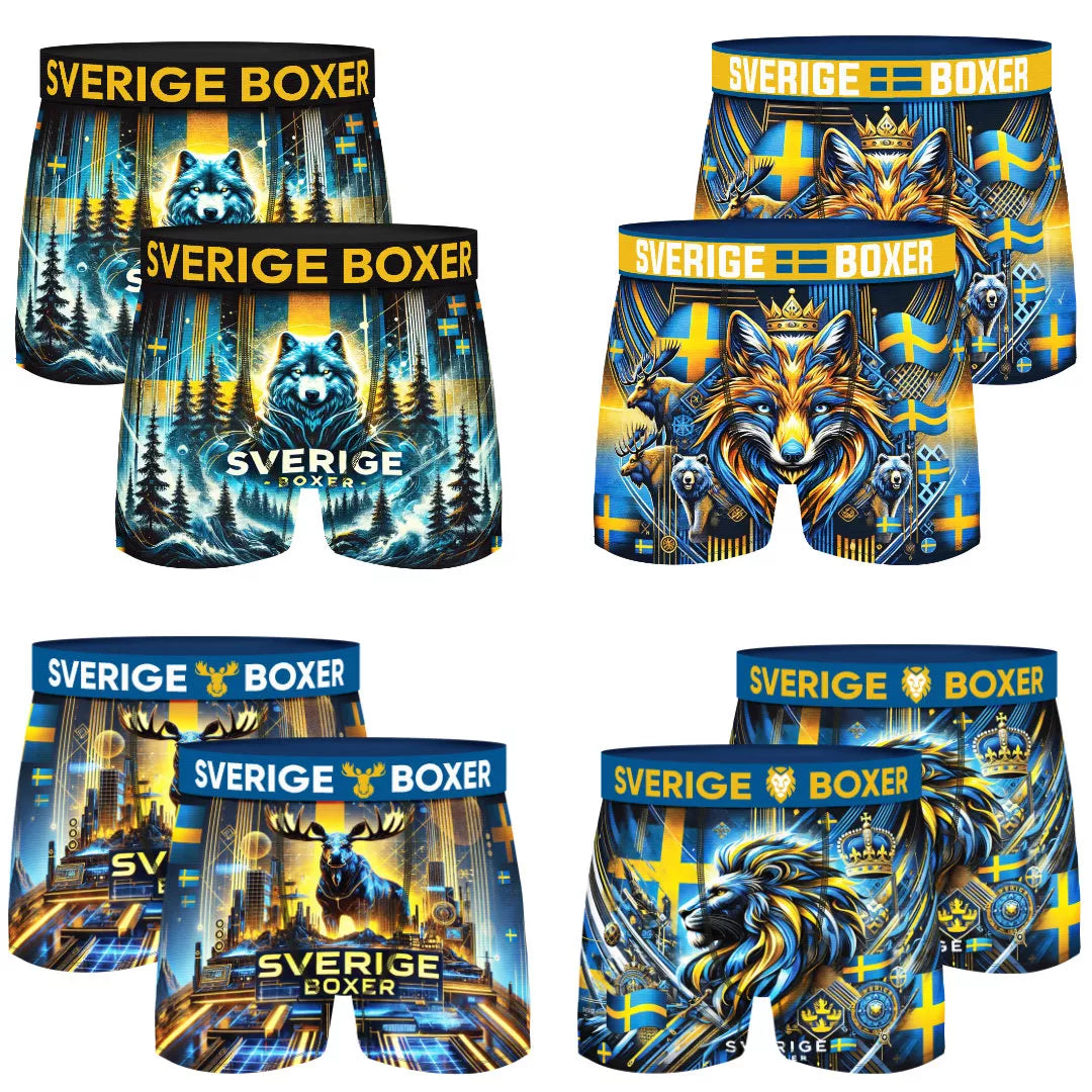 8-pack fräcka Sverige kalsonger herr