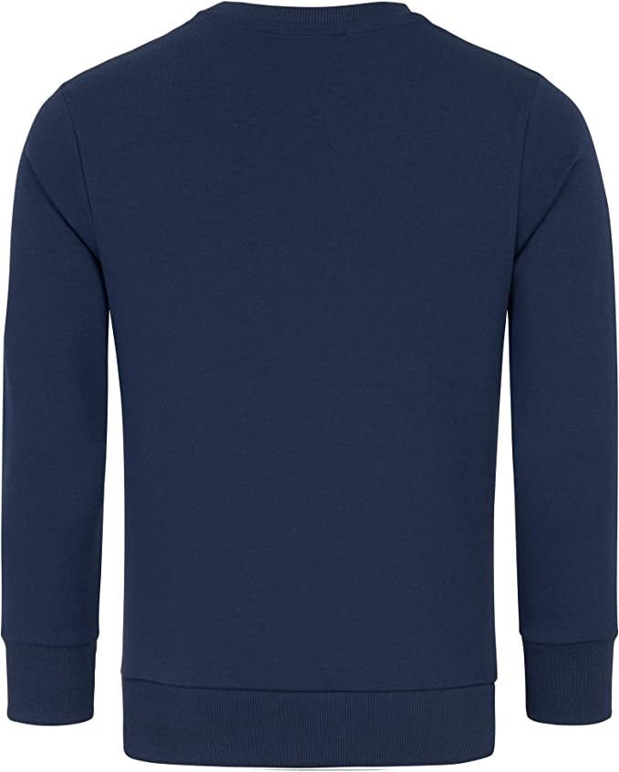 Billig basic Sweatshirt Herr - Amaci & Sons Tröja marinblå bakifrån