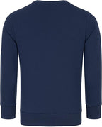 Billig basic Sweatshirt Herr - Amaci & Sons Tröja marinblå bakifrån