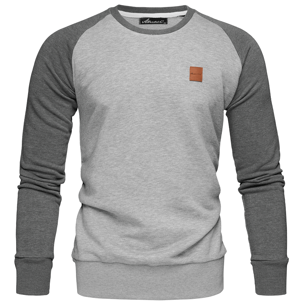 Sweatshirt herr - Långärmad herrtröja i gråa nyanser