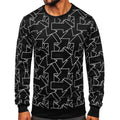 Svart sweatshirt med pil motiv - Herr