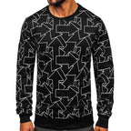 Svart sweatshirt med pil motiv - Herr
