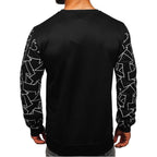 Svart sweatshirt med pil motiv - Herr bakifrån