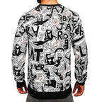 Svart printed tröja - Sweatshirt bakifrån