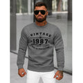 Herrtröja vintage - Grafitgrå sweatshirt