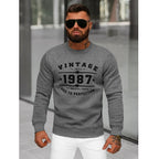 Herrtröja vintage - Grafitgrå sweatshirt