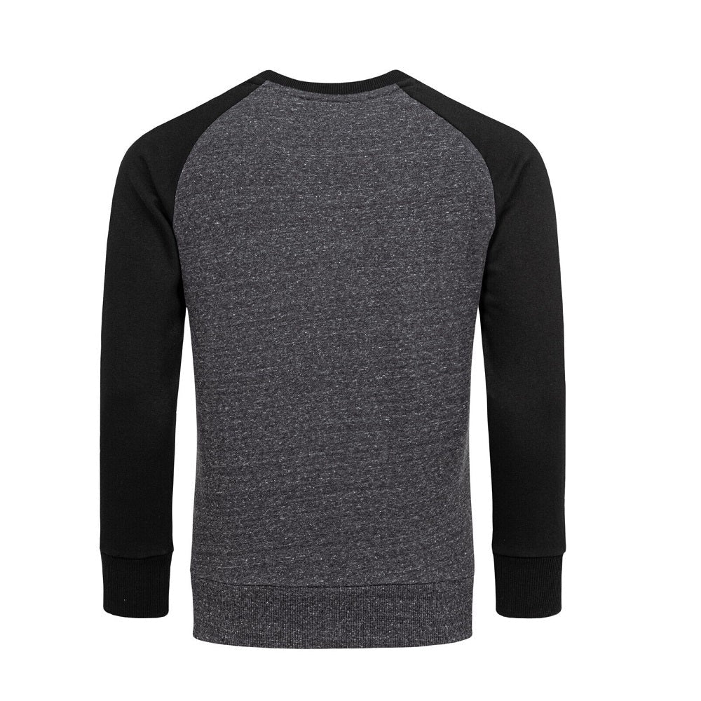 Herrtröjor i melange färger - flera färgval - Sweatshirts svart bakifrån