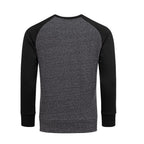 Herrtröjor i melange färger - flera färgval - Sweatshirts svart bakifrån