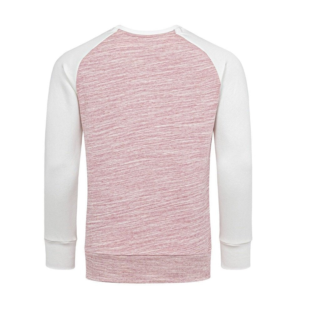 Herrtröjor i melange färger - flera färgval - Sweatshirts vinröd bakifrån