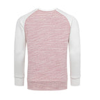 Herrtröjor i melange färger - flera färgval - Sweatshirts vinröd bakifrån