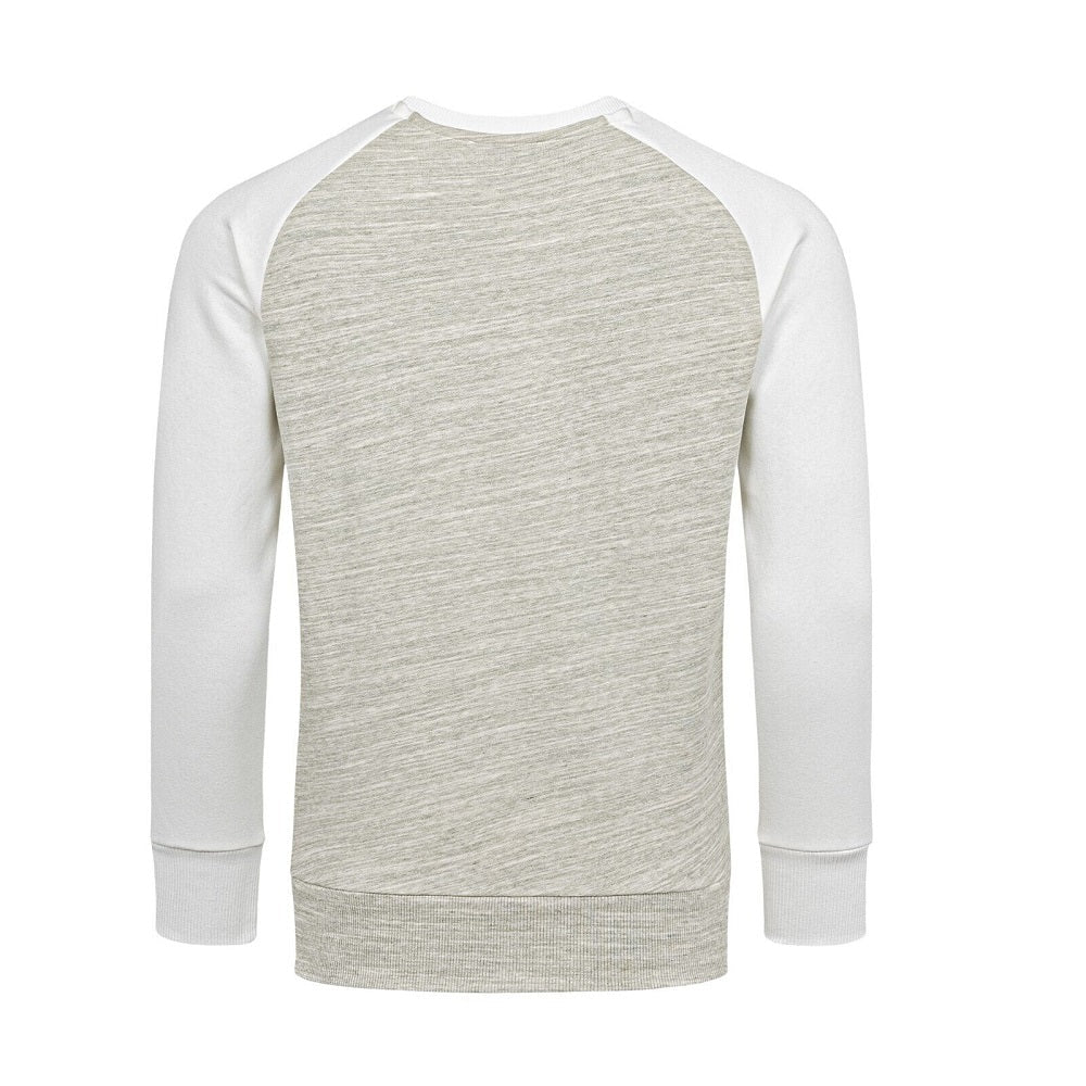 Herrtröjor i melange färger - flera färgval - Sweatshirts grön bakifrån