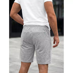 billiga ljusgrå shorts herr bakifrån