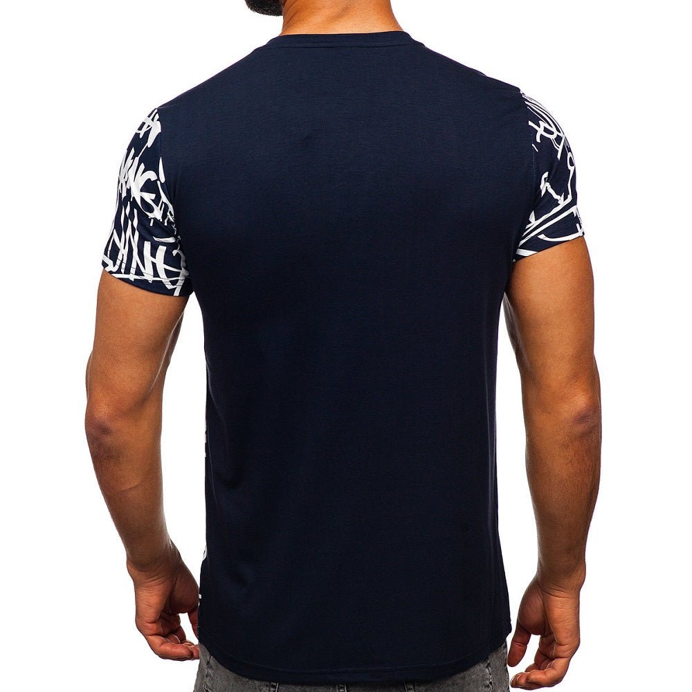 T-shirt med tryckt graffiti motiv - Herr