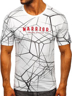 T-shirt printed Warrior - Vit
