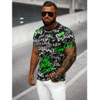 Texttryckt T-shirt - Svart herrmodell