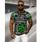 Texttrycks T-shirt - Svart Herr