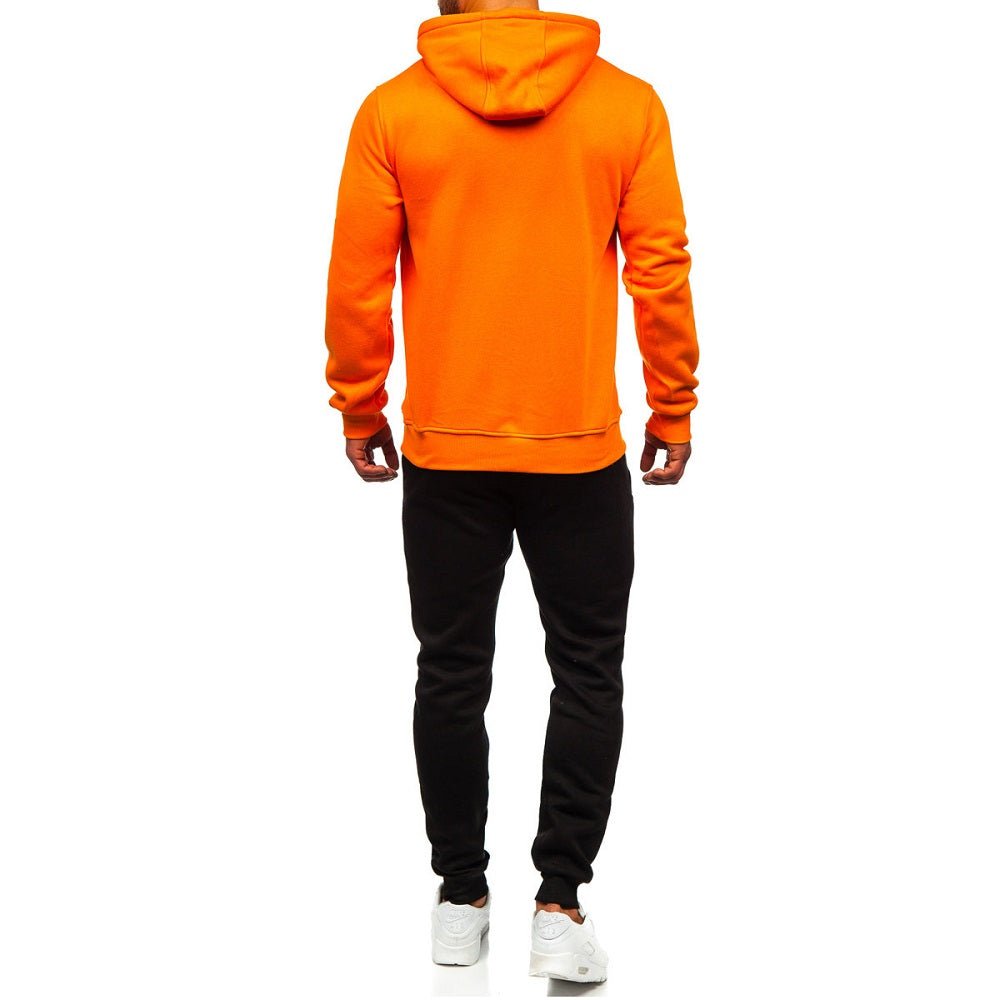 Träningsoverall - Sett med tröja och byxa - Orange/Svart - Bakifrån