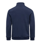 Mörkblå Amaci & Sons half zip tröja herr bakifrån