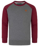 Vinröd och grå Amaci & Sons sweatshirt herr