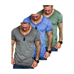 3-pack mixade färger t-shirts herr framifrån