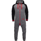 Supersköna onesies med luva - Unisex Jumpsuits - grå och röd