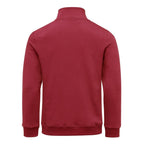 Vinröd Amaci & Sons sweatshirt herr Regular Fit sedd bakifrån