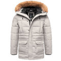 Ljusgrå parkas vinterjacka herr